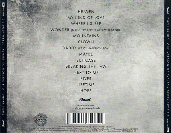 Our Version Of Events - Sande, Emeli