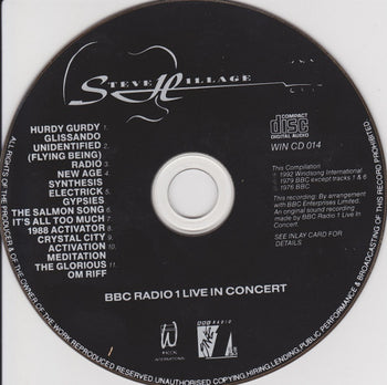 Bbc Radio One Live In Concert - Hillage, Steve