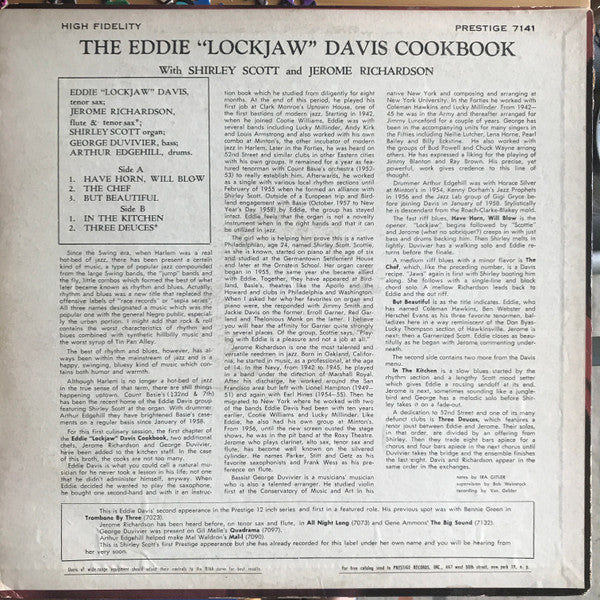 The Eddie Lockjaw Davis Cookbook - Davis, Eddie "lockjaw"