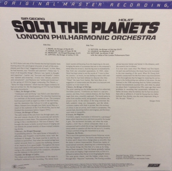 The Planets - Holst, Gustav