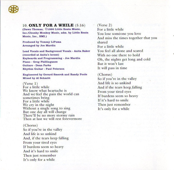Rhythm Of Love - Baker, Anita
