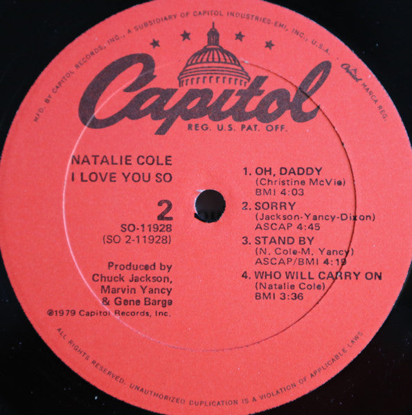 I Love You So - Cole, Natalie