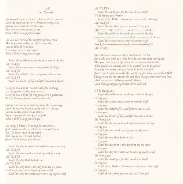 Songs In The Key Of Life - Wonder, Stevie