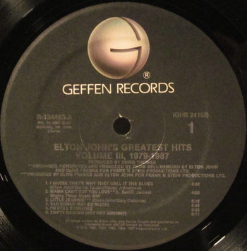 Greatest Hits Volume III 1979-1987 - John, Elton