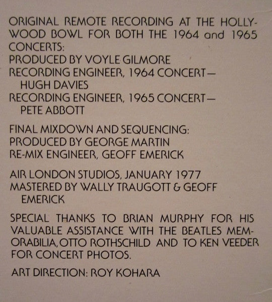 The Beatles At The Hollywood Bowl - Beatles