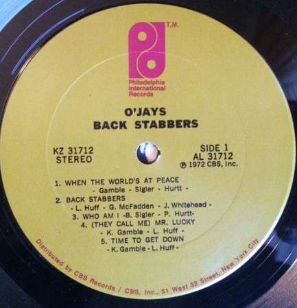 Back Stabbers - O'Jays