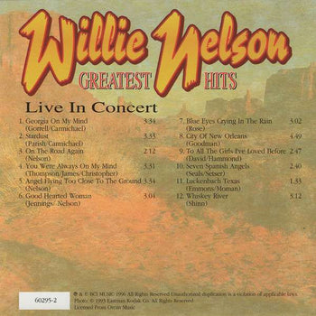 Greatest Hits Live In Concert - Nelson, Willie
