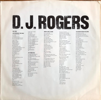 Love Brought Me Back - Rogers, D. J.