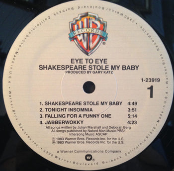 Shakespeare Stole My Baby - Eye To Eye