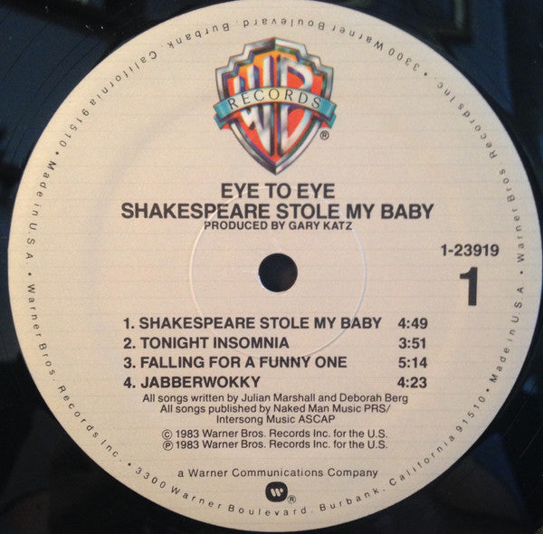 Shakespeare Stole My Baby - Eye To Eye