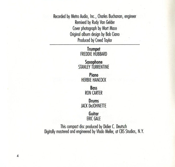 In Concert - Hubbard, Freddie / Turrentine, Stanley