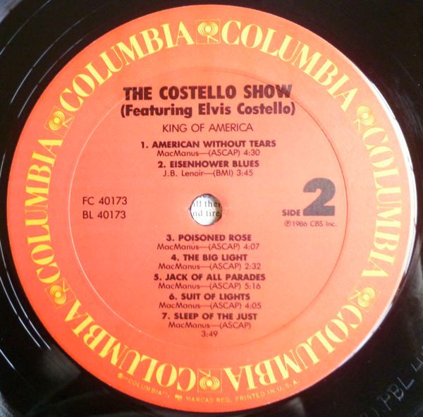 King Of America - Costello, Elvis Ft Attractions & Confederates
