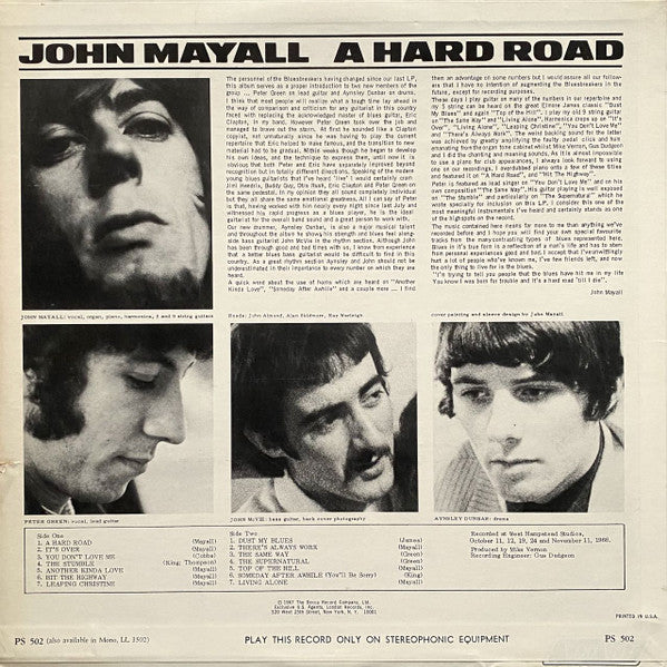 A Hard Road - Mayall, John & The Bluebreakers