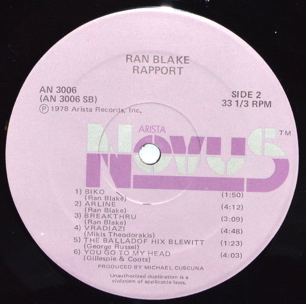 Rapport - Blake, Ran