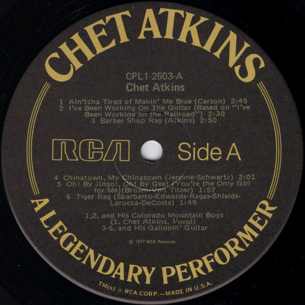 A Legendary Performer Volume 1 - Atkins, Chet