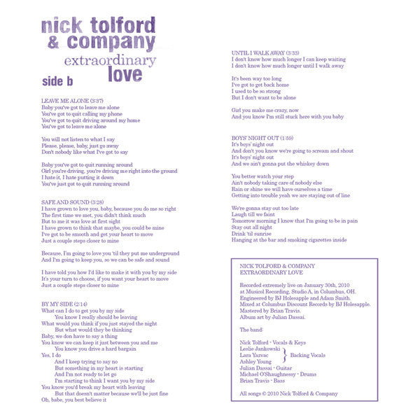 Extraordinary Love - Tolford, Nick & Company