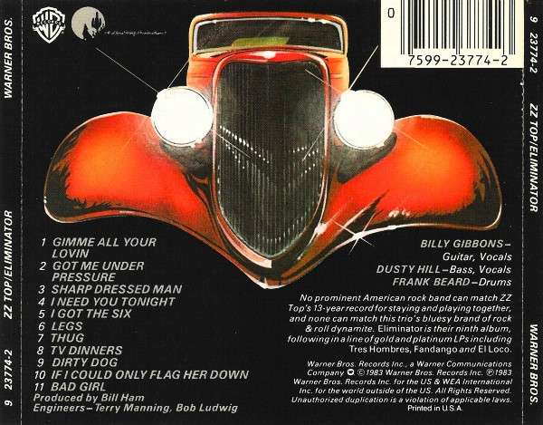 Eliminator - ZZ Top [CD]