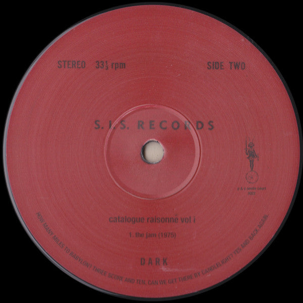 Catalogue Raisonne: Vol 1: Mk.I Live & The Jam 197 - Dark
