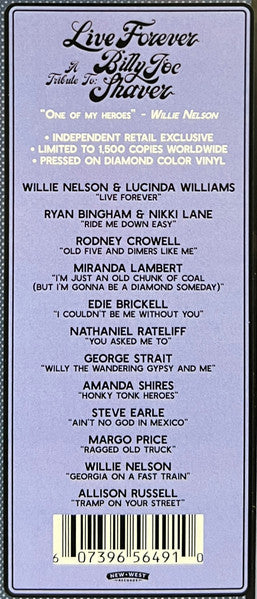 Live Forever (A Tribute To: Billy Joe Shaver) - Various