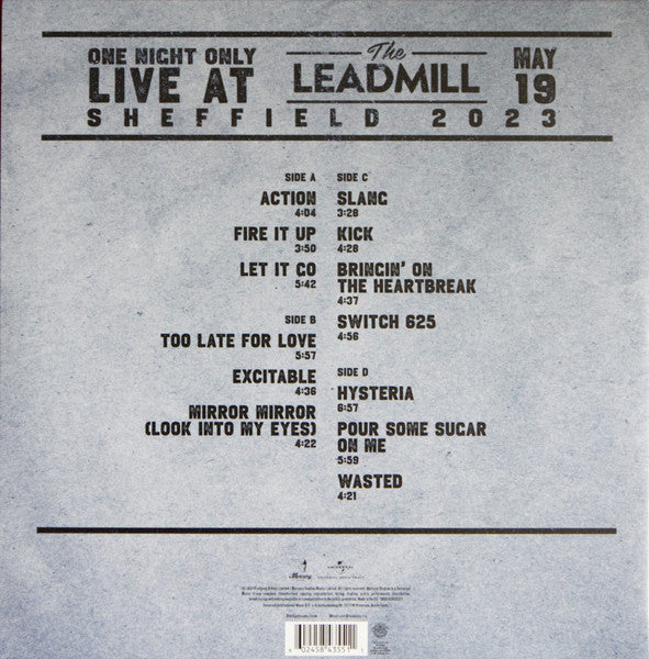 One Night Only: Live At The Leadmill 2023 - Def Leppard