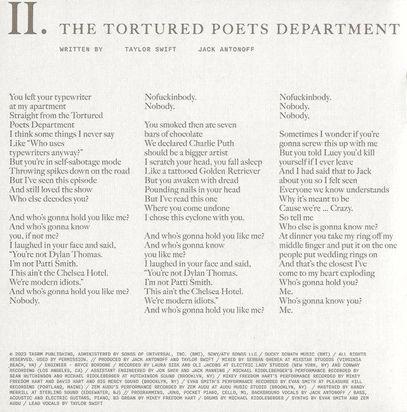 The Tortured Poets Department - Swift, Taylor