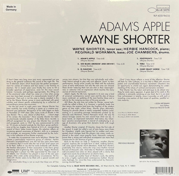 Adam's Apple - Shorter, Wayne
