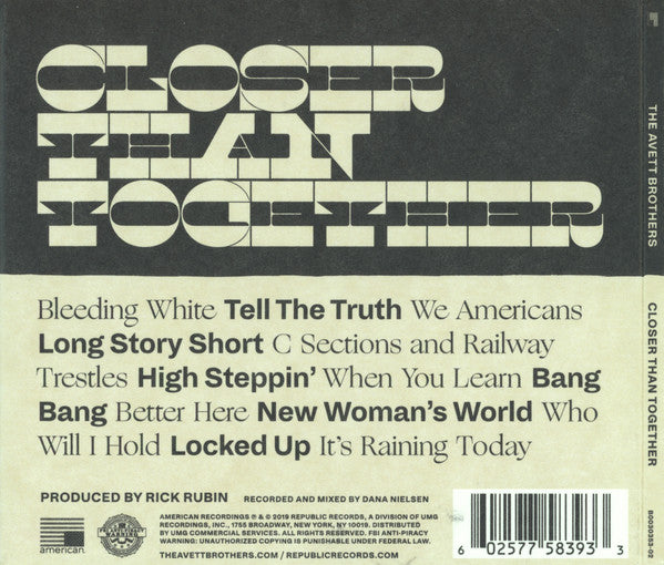 Closer Than Together - Avett Brothers