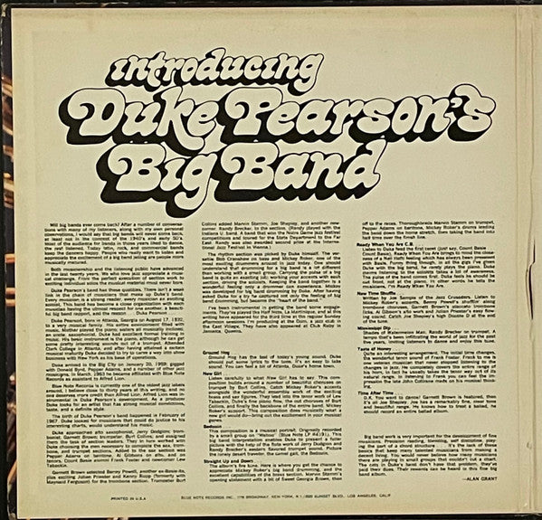 Introducing Duke Pearson’s Big Band - Pearson, Duke Big Band