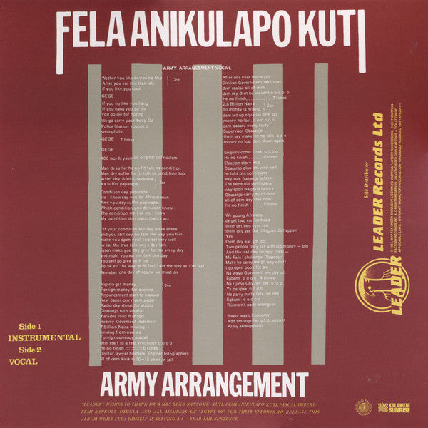 Army Arrangement - Kuti, Fela