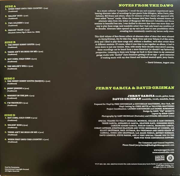 Bare Bones: Volume III - Alternate Takes - Garcia, Jerry / Grisman, David