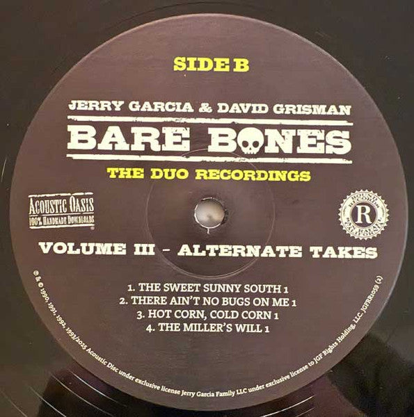 Bare Bones: Volume III - Alternate Takes - Garcia, Jerry / Grisman, David