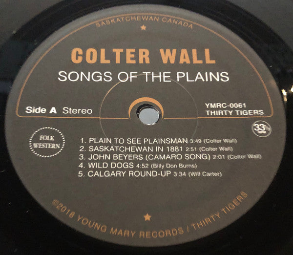 Songs Of The Plains - Wall, Colter