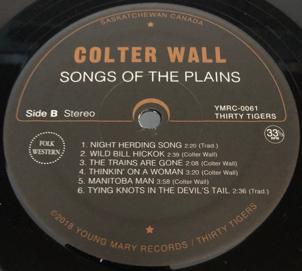 Songs Of The Plains - Wall, Colter