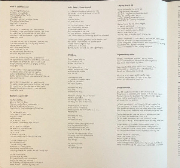 Songs Of The Plains - Wall, Colter
