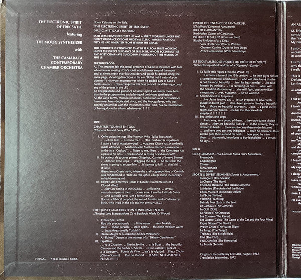 The Electronic Spirit Of Erik Satie Featuring The  - Camarata Contemporary Chamber Group