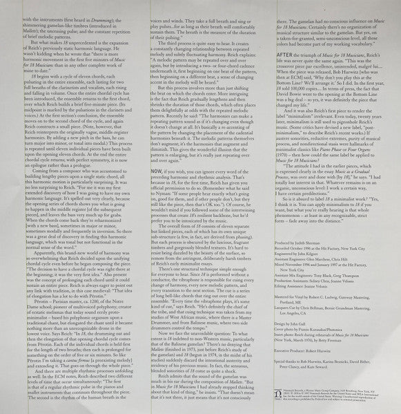 Music For 18 Musicians - Reich, Steve