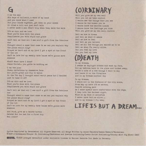Life Is But A Dream - Avenged Sevenfold