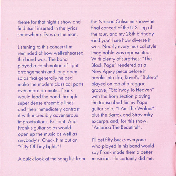 Zappa '88: The Last Us Show - Zappa, Frank
