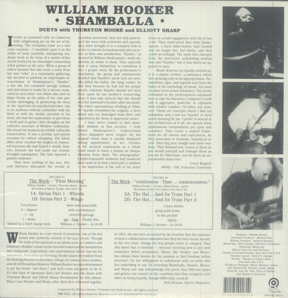 Shamballa - Hooker, William With Thurston Moore And Elliott Sh
