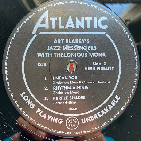 Art Blakey's Jazz Messengers With Thelonious Monk - Blakey, Art Jazz Messengers With Thelonious Monk