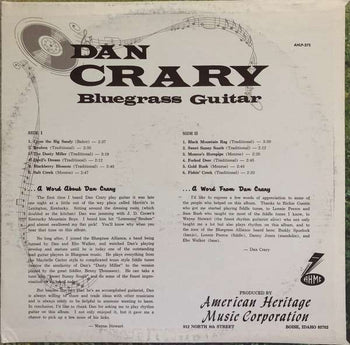 Bluegrass Guitar - Crary Dan