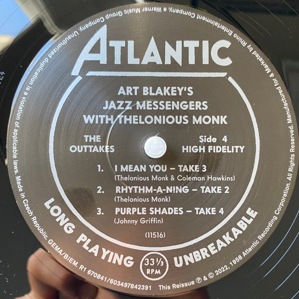 Art Blakey's Jazz Messengers With Thelonious Monk - Blakey, Art Jazz Messengers With Thelonious Monk