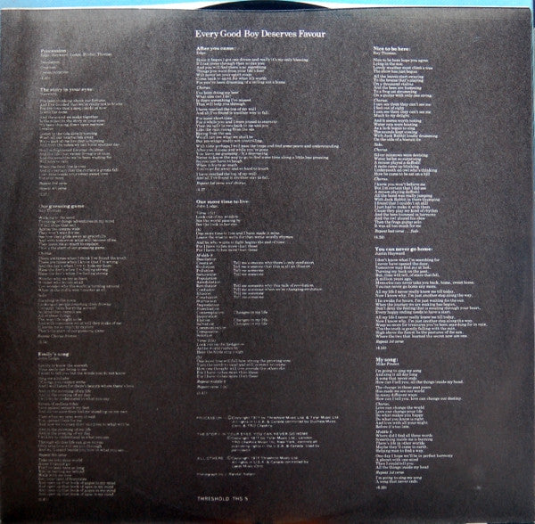 Every Good Boy Deserves Favour - Moody Blues