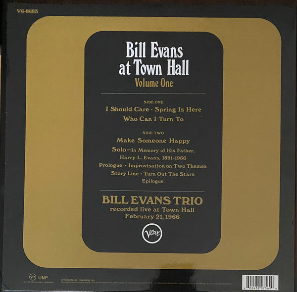 At Town Hall Vol 1 - Evans, Bill