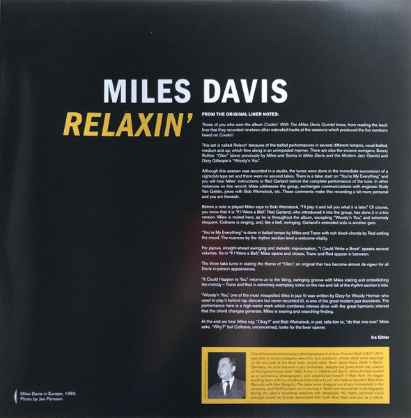 Relaxin' - Davis, Miles