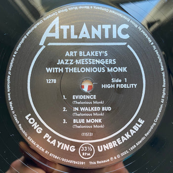 Art Blakey's Jazz Messengers With Thelonious Monk - Blakey, Art Jazz Messengers With Thelonious Monk