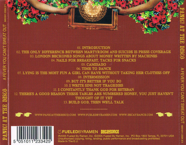 Fever You Can't Sweat Out - Panic! At The Disco [CD]