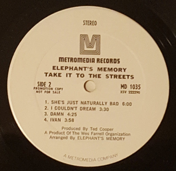 Take It To The Streets - Elephants Memory