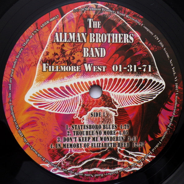 Fillmore West 1-31-71 - Allman Brothers Band, The