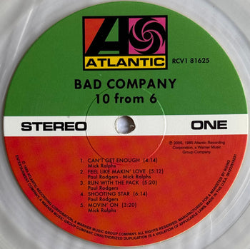 10 From 6 [Rocktober 2023 Translucent Milky Clear LP] - Bad Company